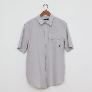 CHLOROPHYLLE voyage shirt short sleeve • light grey • men's M